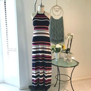 Striped Zara Maxi Halter Dress